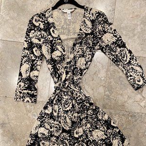 DVF 100% Silk Vintage Wrap Dress